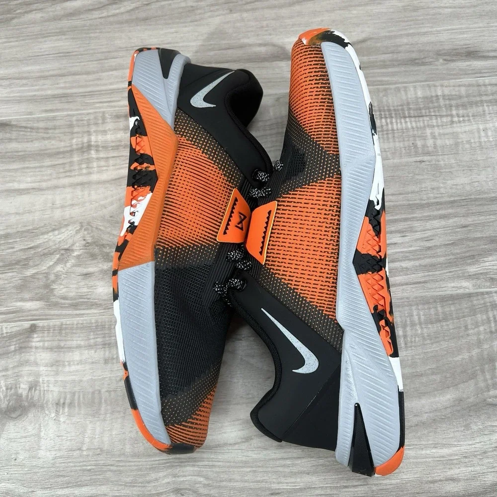 Nike Metcon 10 Training Shoes Black Orange Grey HJ1875-005 Men Size 11.5